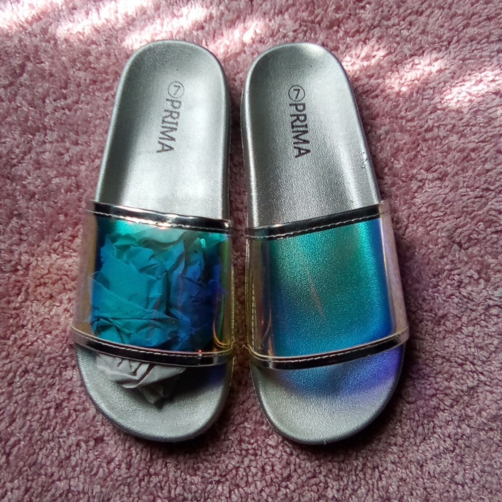 Matalic slides by prima, worn once.